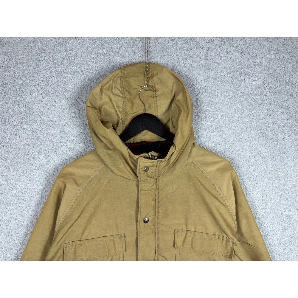 Vintage Woolrich Mountain Parka 80s/90s Plaid Lined‎ Hooded Jacket Made USA